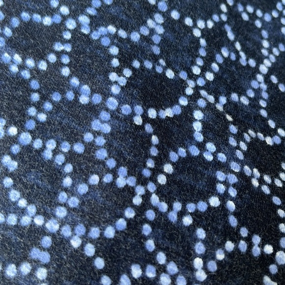 Talbots T by Talbots Cropped Length Stretch Leggings Size MP navy print - Picture 6 of 6